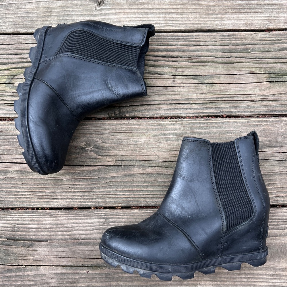 Sorel Joan of Arctic Leather Wedge Booties